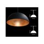Hanging lamp-Gesso-Suspension Coupole noir/or
