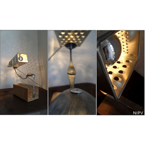 NINA IMAGINE... - Table lamp-NINA IMAGINE...-Lampe design récupération Thèse