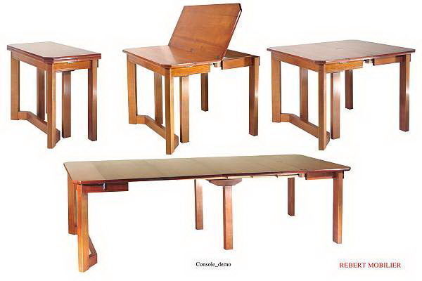 Rebert  mobilier - Extending leaf table-Rebert  mobilier