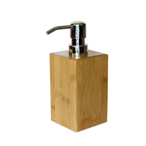 WHITE LABEL - Soap dispenser-WHITE LABEL-Distributeur de savon en bambou naturel