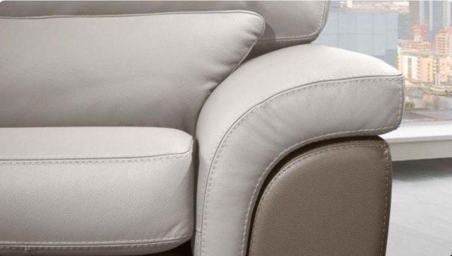 WHITE LABEL - 2-seater Sofa-WHITE LABEL-CLOÉ canapé cuir vachette 2 places. Bicolore marro