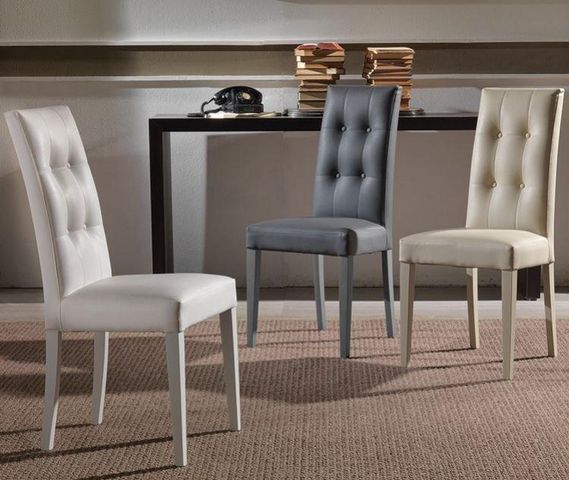 WHITE LABEL - Chair-WHITE LABEL-Lot de 2 chaises design italienne FOUR SEASONS en 