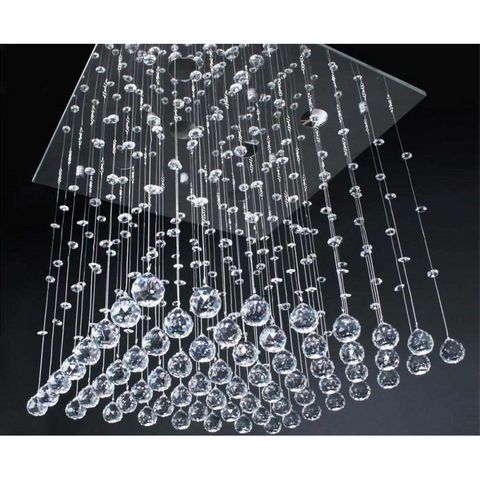 WHITE LABEL - Chandelier-WHITE LABEL-Lustre plafonnier suspendu moderne cristal