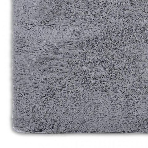 WHITE LABEL - Modern rug-WHITE LABEL-Tapis salon gris poil long taille S