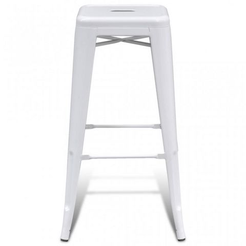 WHITE LABEL - Bar stool-WHITE LABEL-Lot de 2 Tabourets de Bar acier factory