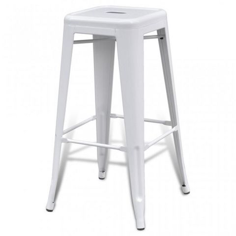 WHITE LABEL - Bar stool-WHITE LABEL-Lot de 2 Tabourets de Bar acier factory