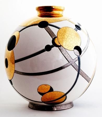 EMAUX DE LONGWY - Decorative vase-EMAUX DE LONGWY