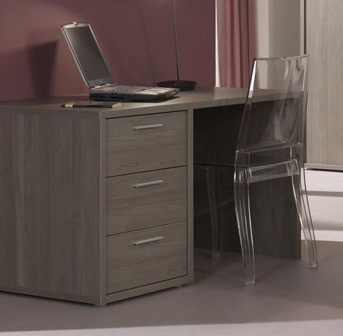 WHITE LABEL - Children's desk-WHITE LABEL-Bureau pour junior moderne coloris bouleau gris