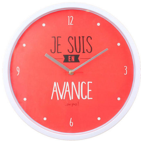 DITES LE AVEC DES MOTS - Wall clock-DITES LE AVEC DES MOTS-Horloge moderne 30 cm Je suis...