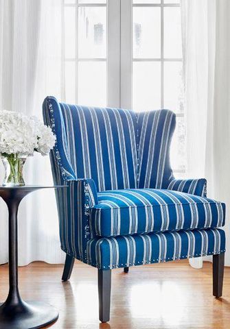 THIBAUT - Furniture fabric-THIBAUT-Colonnade Stripe