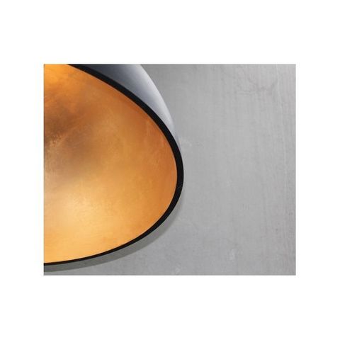 Gesso - Hanging lamp-Gesso-Suspension Coupole noir/or