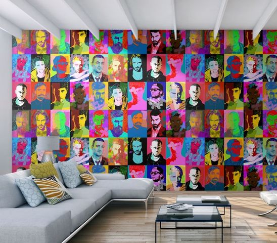 IN CREATION - Panoramic wallpaper-IN CREATION-homme en couleurs