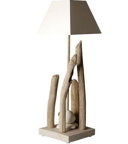 Coc'Art Créations - Table lamp-Coc'Art Créations-lampe nature élévation