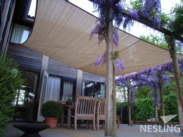 NESLING - Shade sail-NESLING-Voile d'ombrage carrée Coolfit anthracite 5 x 5 m