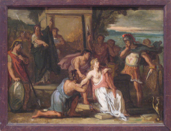 Galerie Emeric Hahn - Oil on canvas and oil on panel-Galerie Emeric Hahn-Le sacrifice de la fille de Jephté