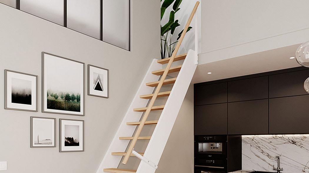 Les MENUISERIES FRANÇAISES Platzsparende Treppe Treppen, Leitern Ausstattung  | 