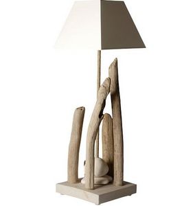 Coc'Art Créations - lampe nature élévation - Tischlampen