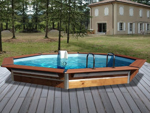 WATER CLIP - naxos - Pool Mit Holzumrandung