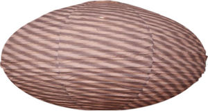 Gong - suspension ovale 80cm fields grey - Deckenlampe Hängelampe