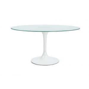 WHITE LABEL - table repas design leto - Runder Esstisch