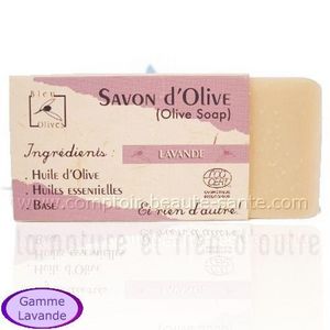 TOMELEA - savon bio olive lavande - 100 gr - bleu olives - t - Seife
