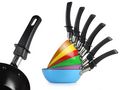 Elektrisches Waffeleisen-Tristar-BP-2827 - Set wok 6 woks colors - Plaque chauffant