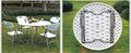 Picknick-Tisch-GECKO-Table ronde pliante en résine blanche 115x73,5cm
