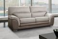 Sofa 3-Sitzer-WHITE LABEL-CLOÉ canapé cuir vachette 3 places. Bicolore marro
