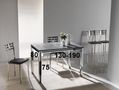 Rechteckiger Esstisch-WHITE LABEL-Table repas extensible MAJESTIC 130 x 80 cm  et ac