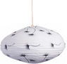 Deckenlampe Hängelampe-Gong-Suspension ovale 80cm Gingko Black