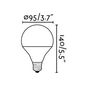 LED Lampe-FARO-Ampoule LED E27 9W/60W 2700K 790lm Mat Boule