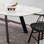 Ovaler Esstisch-Midj-ALEXANDER - table en céramique plateau tonneau 250