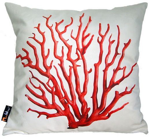 MEROWINGS - Kissen quadratisch-MEROWINGS-MeroWings Red Coral