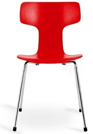 Arne Jacobsen - Stuhl-Arne Jacobsen-Chaise 3103 Arne Jacobsen rouge Lot de 4