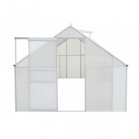 WHITE LABEL - Gewächshaus-WHITE LABEL-Serre de jardin polycarbonate 6.25 m2