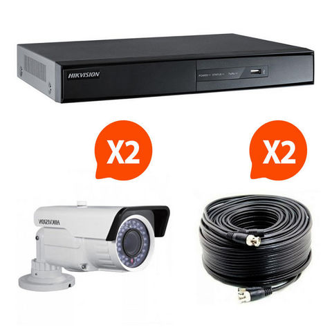HIKVISION - Sicherheits Kamera-HIKVISION-Videosurveillance Pack 2 caméras Kit 2 HIK Vision