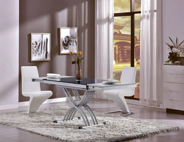 WHITE LABEL - Klappbarer Couchtisch-WHITE LABEL-Table basse NEWFORM relevable extensible, plateau 
