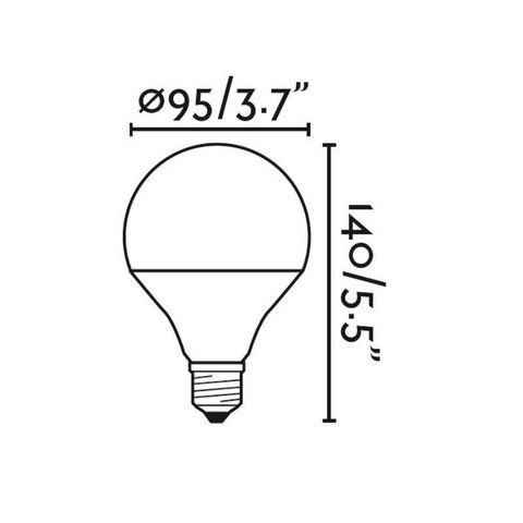 FARO - LED Lampe-FARO-Ampoule LED E27 9W/60W 2700K 790lm Mat Boule