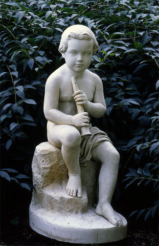 BARBARA ISRAEL GARDEN ANTIQUES - Statue-BARBARA ISRAEL GARDEN ANTIQUES-B. E. Spence Carved Marble Figure