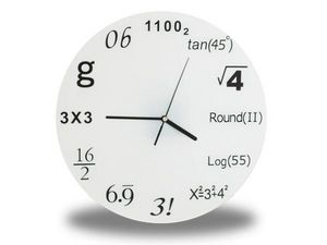 WHITE LABEL - horloge horaire avec symbole scientifiques deco ma - Reloj De Pared