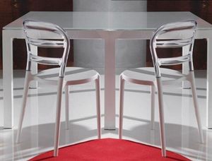 WHITE LABEL - lot de 2 chaises design dejavu en plexiglas transp - Silla