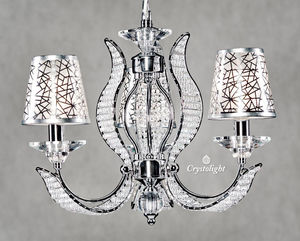 Crystolight - modern chandeliers 3 arms with covers - Lámpara De Pared