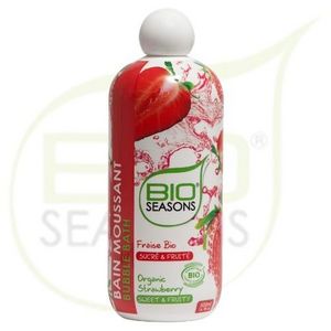Bio Seasons - bain moussant bio au parfum de fraises - format fa - Baño De Espuma