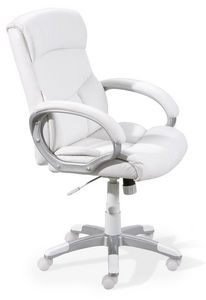 WHITE LABEL - fauteuil de bureau ergonomique coloris blanc desig - Silla De Despacho