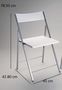 Silla plegable-WHITE LABEL-BELFORT Lot de 4 chaises pliantes blanc