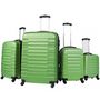 Maleta con ruedas-WHITE LABEL-Lot de 4 valises bagage ABS vert