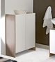 Mueble de cuarto de baño-WHITE LABEL-Meuble de salle de bain DOVA  2 portes blanches et