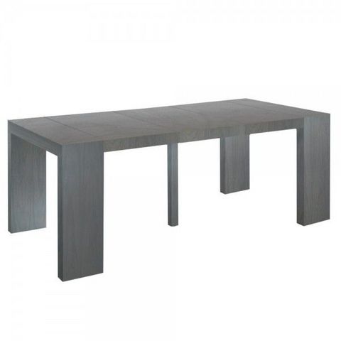 WHITE LABEL - Mesa de comedor rectangular-WHITE LABEL-Table console extensible 3 rallonges Shannon