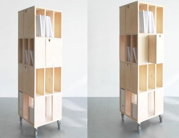 Arnaud Deverre Edition - Mueble de estanterías móvil-Arnaud Deverre Edition-Building 4M