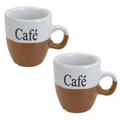 WHITE LABEL - Taza-WHITE LABEL-Lot de 2 mugs à café